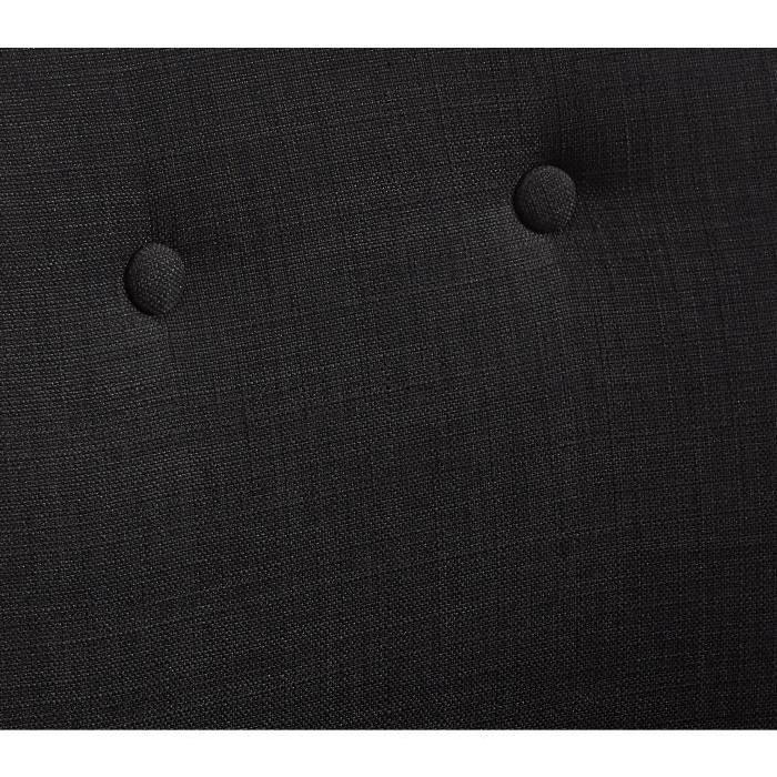 MONA Fauteuil design scandinave effet lin Noir en polyester