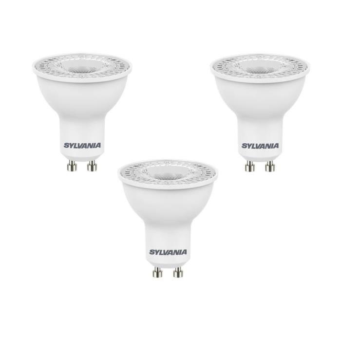 SYLVANIA Lot de 3 ampoules LED spot Refled ES50 V3 GU10 6,5 W équivalent a 65 W