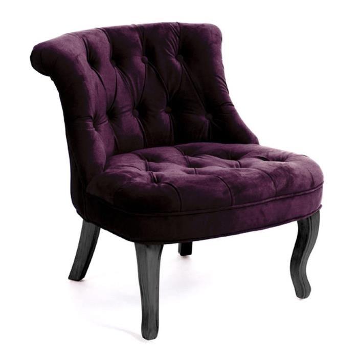 SOFT Fauteuil crapaud capitonné en tissu aspect...