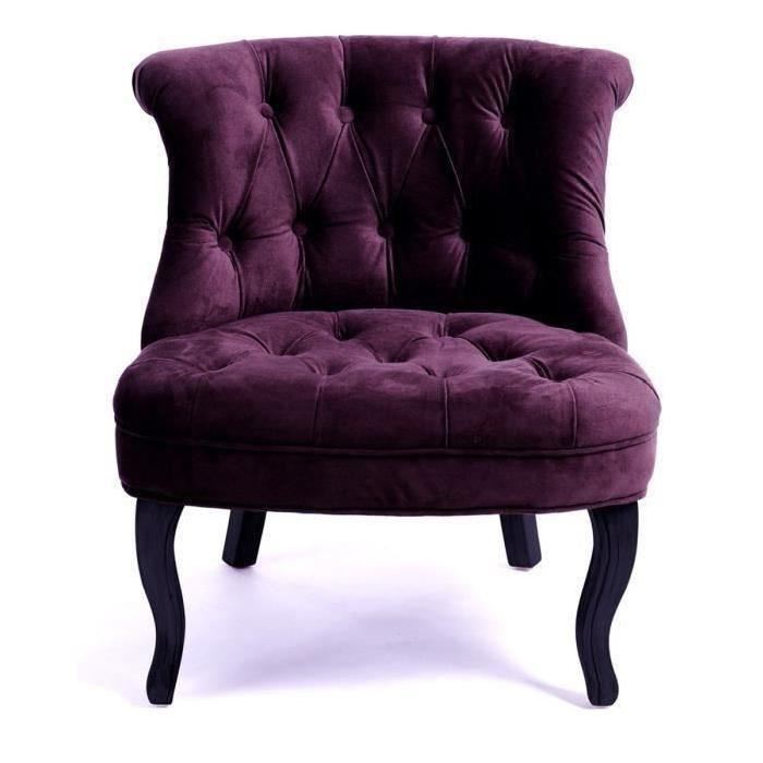 SOFT Fauteuil crapaud capitonné en tissu aspect...