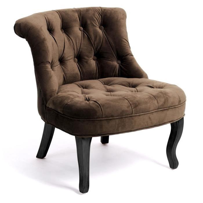 SOFT Fauteuil crapaud capitonné en tissu aspect...