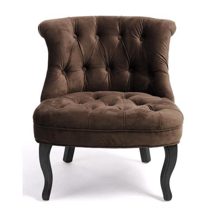 SOFT Fauteuil crapaud capitonné en tissu aspect...