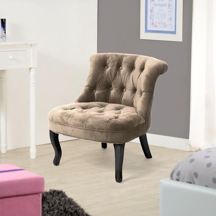 SOFT Fauteuil crapaud capitonné en tissu aspect...