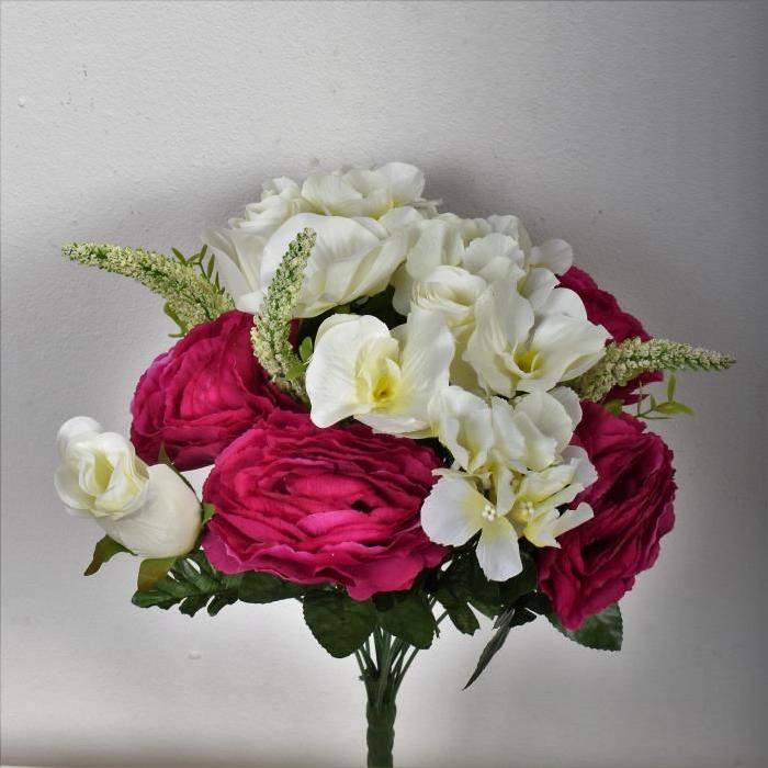 FLOW Bouquet de fleurs artificielles 40 cm bordeaux