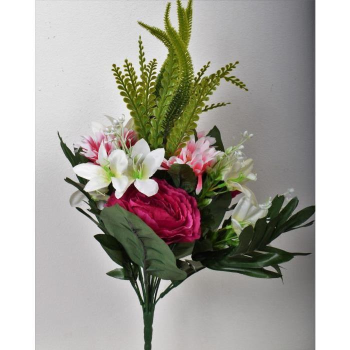 FLOW Bouquet de fleurs artificielles 52 cm bordeaux