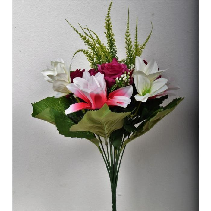 FLOW Bouquet de fleurs artificielles 35 cm bordeaux