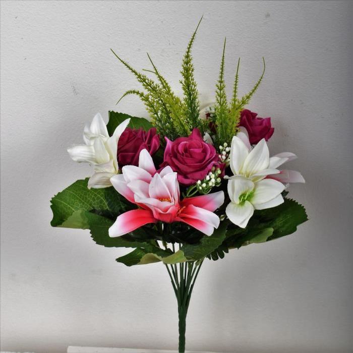 FLOW Bouquet de fleurs artificielles 35 cm bordeaux