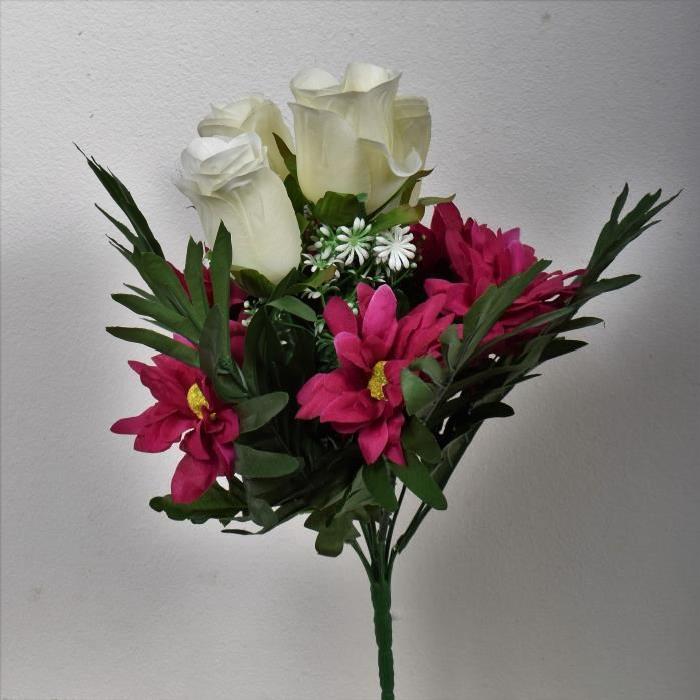 FLOW Bouquet de fleurs artificielles 38 cm bordeaux