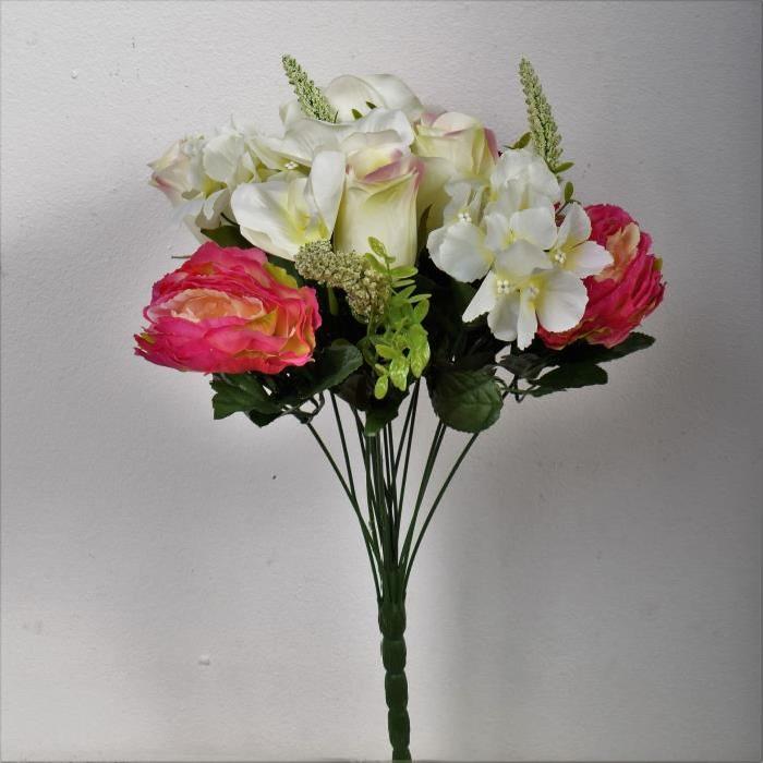 FLOW Bouquet de fleurs artificielles 40 cm rose