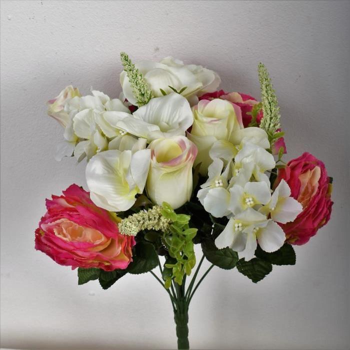 FLOW Bouquet de fleurs artificielles 40 cm rose