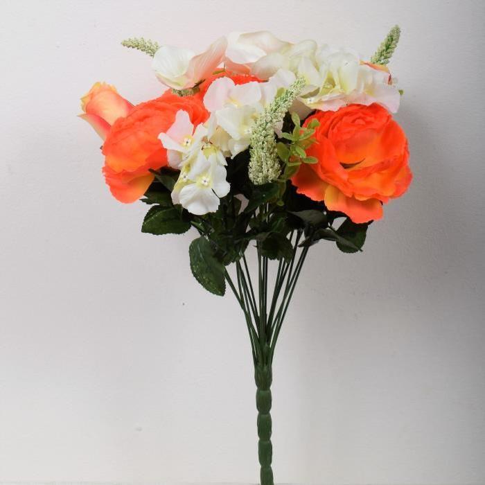 FLOW Bouquet de fleurs artificielles 40 cm orange