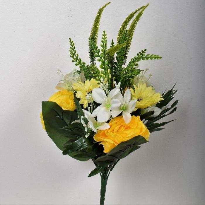 FLOW Bouquet de fleurs artificielles 52 cm jaune