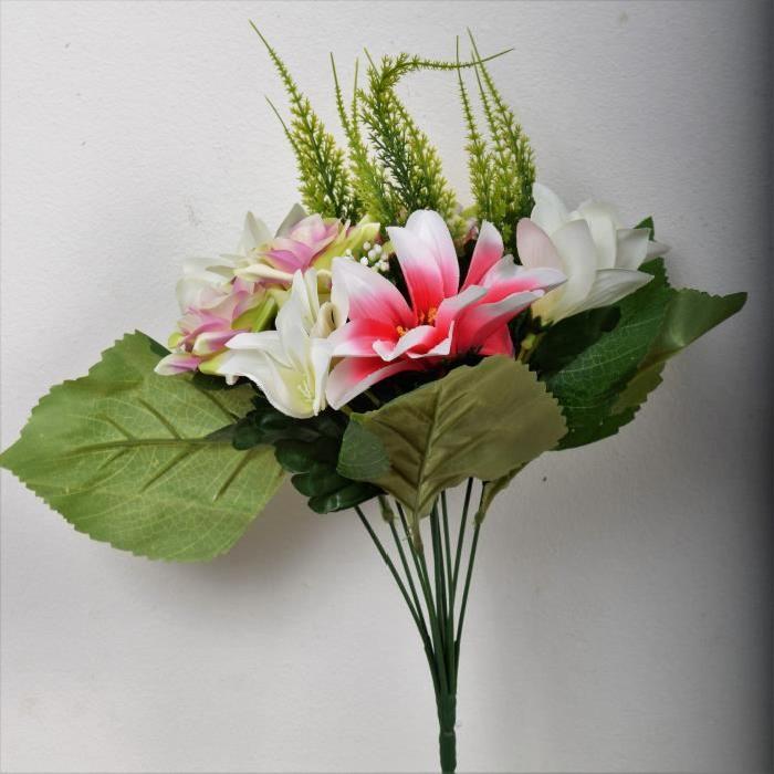 FLOW Bouquet de fleurs artificielles 35 cm rose