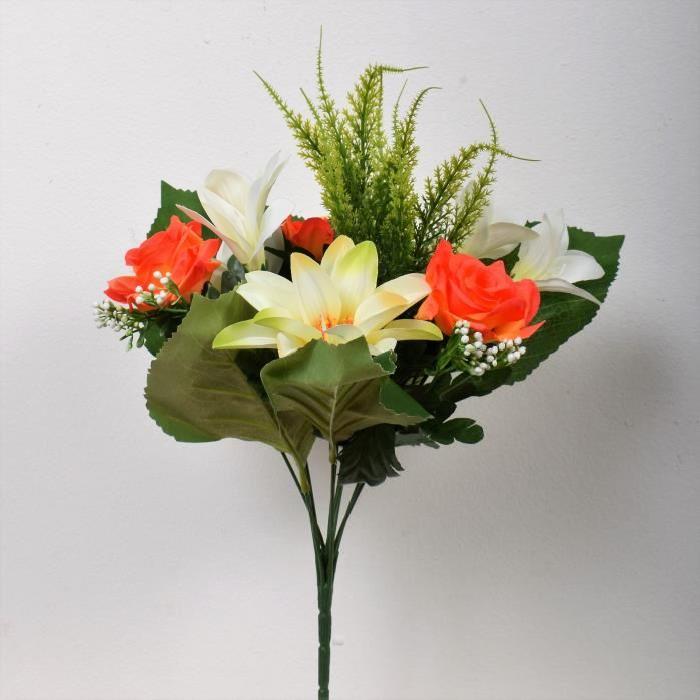 FLOW Bouquet de fleurs artificielles 35 cm orange