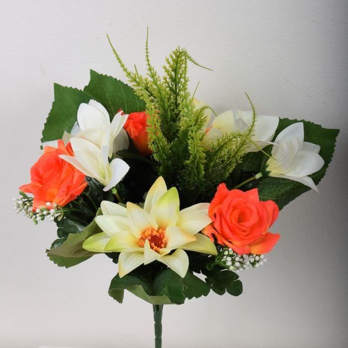 FLOW Bouquet de fleurs artificielles 35 cm orange