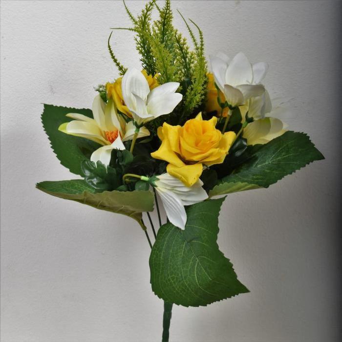 FLOW Bouquet de fleurs artificielles 35 cm jaune