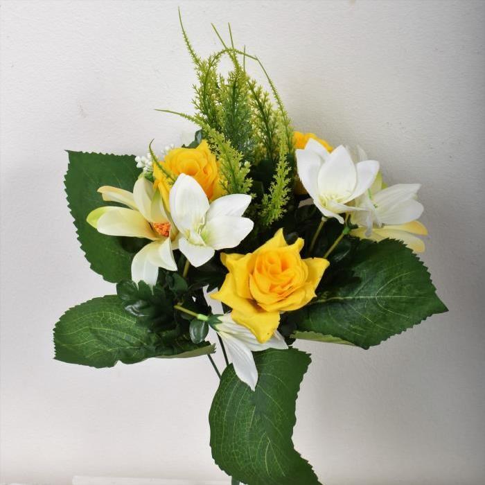 FLOW Bouquet de fleurs artificielles 35 cm jaune
