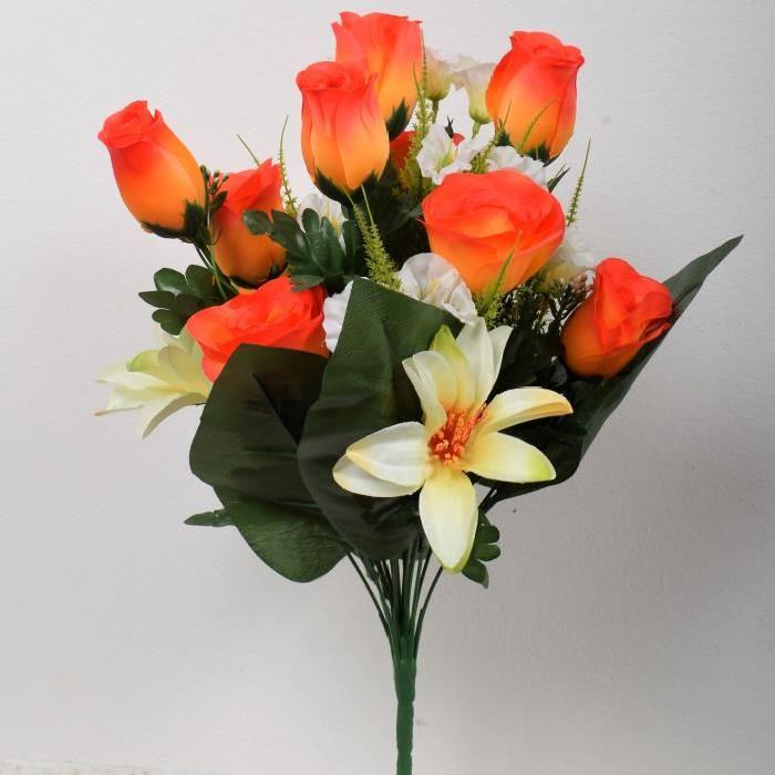 FLOW Bouquet de fleurs artificielles 46 cm orange