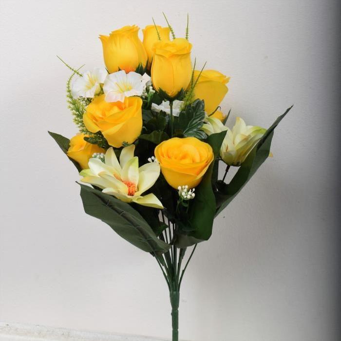 FLOW Bouquet de fleurs artificielles 46 cm jaune