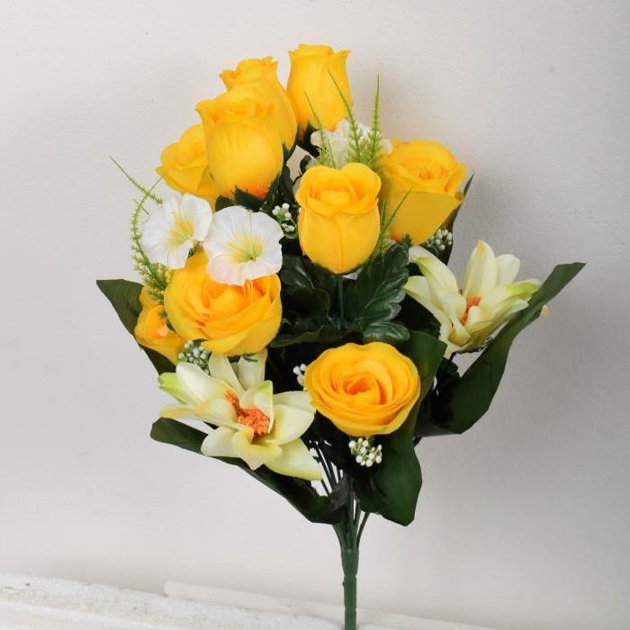 FLOW Bouquet de fleurs artificielles 46 cm jaune