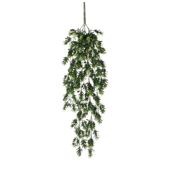 MICA DECORATIONS Lot de 2 Plantes artificielle a suspendre Schefflera - Vert