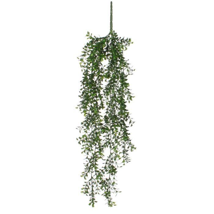 MICA DECORATIONS Lot de 2 Plantes artificielles Buis a suspendre - Vert