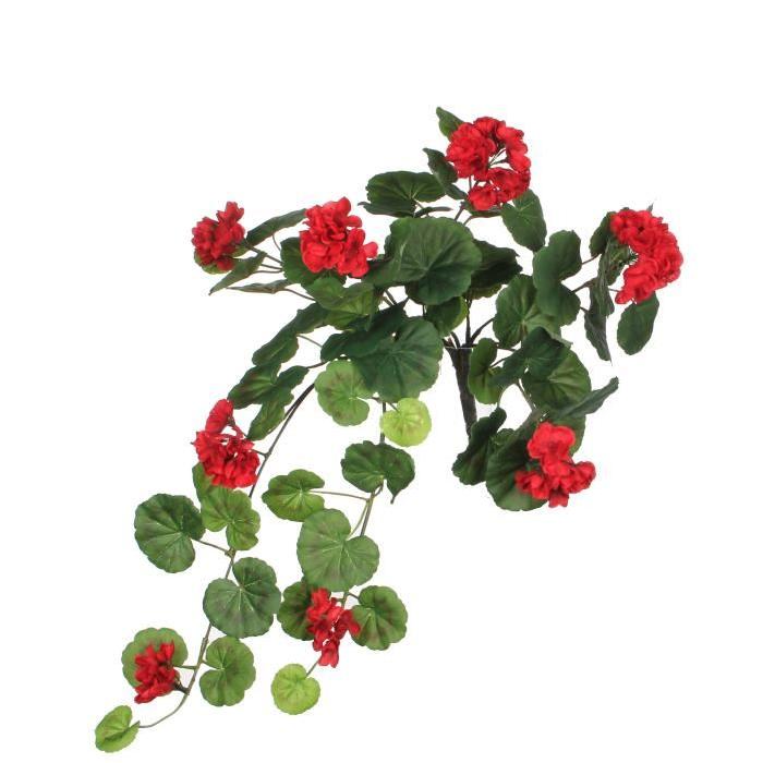 MICA DECORATIONS Plante artificielle Geranium - Rouge