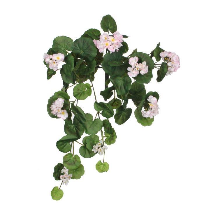 MICA DECORATIONS Plante artificielle Geranium - Rose