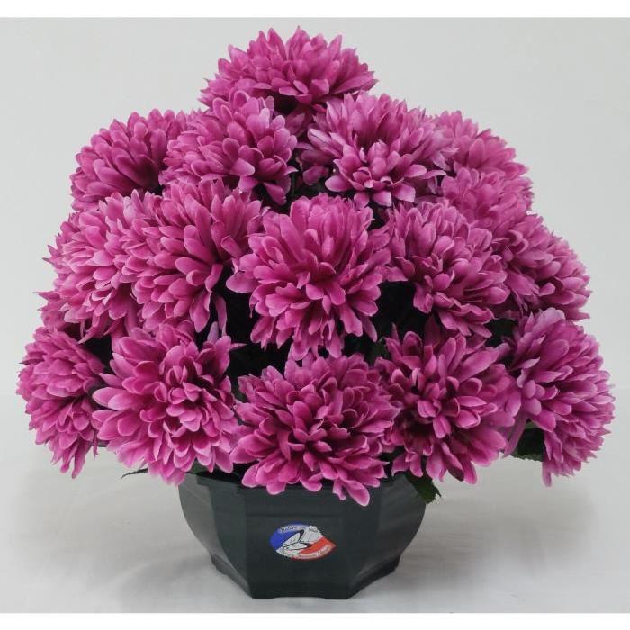Fleur artificielle Coupe TGM de chrysanthemes - Bordeaux