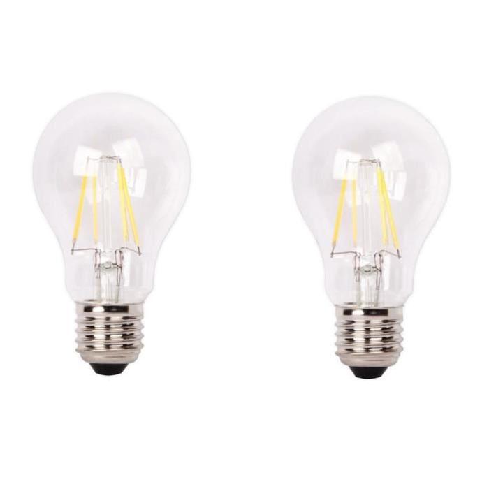 XQ-LITE Lot de 2 ampoules LED filament LED globe E27 4 W équivalent a 37 W