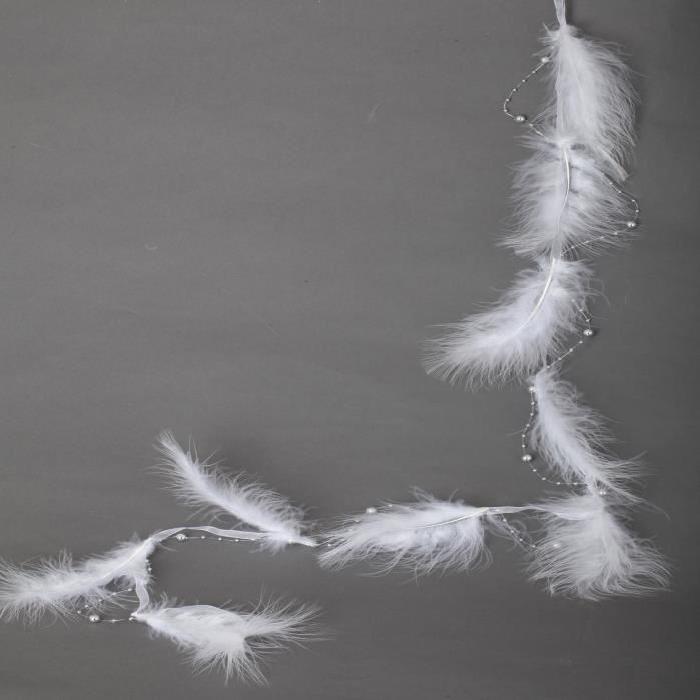 Guirlande Perle lumineuse intérieure plumes 120cm