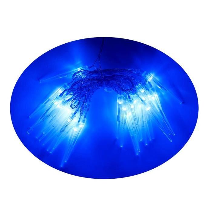 Guirlande de Noël lumineuse intérieure 30 glaçons bleu en PVC L 4,5 m