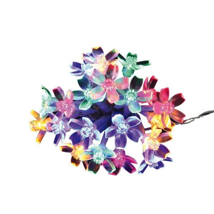Guirlande de Noël lumineuse intérieure Fleur multicolore L 2 m