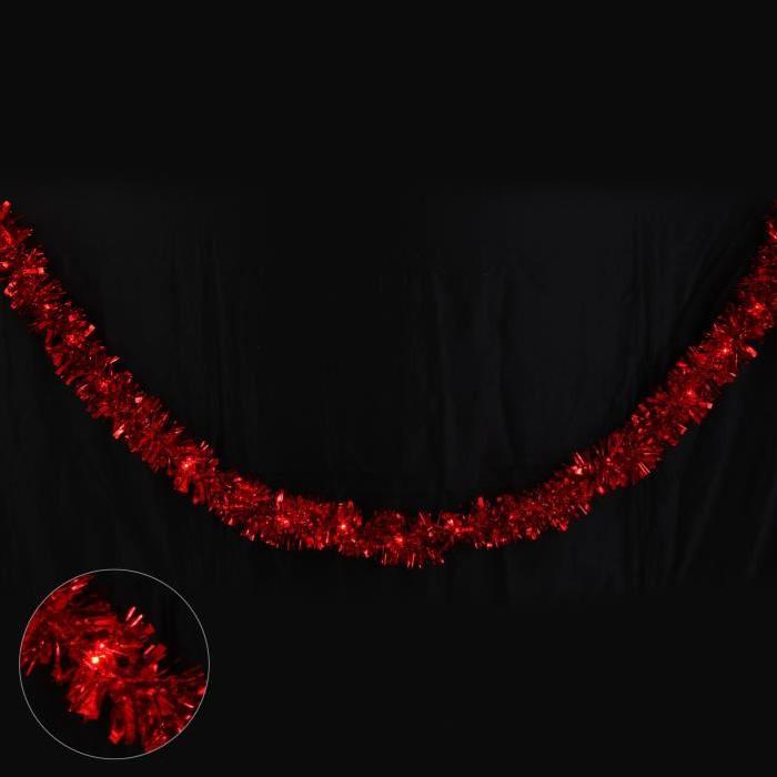 Guirlande de Noël lumineuse intérieure rouge en PVC
