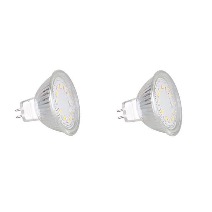 XQ-LITE Lot de 2 ampoules LED MR16 GU5,3 3 W équivalent a 28 W