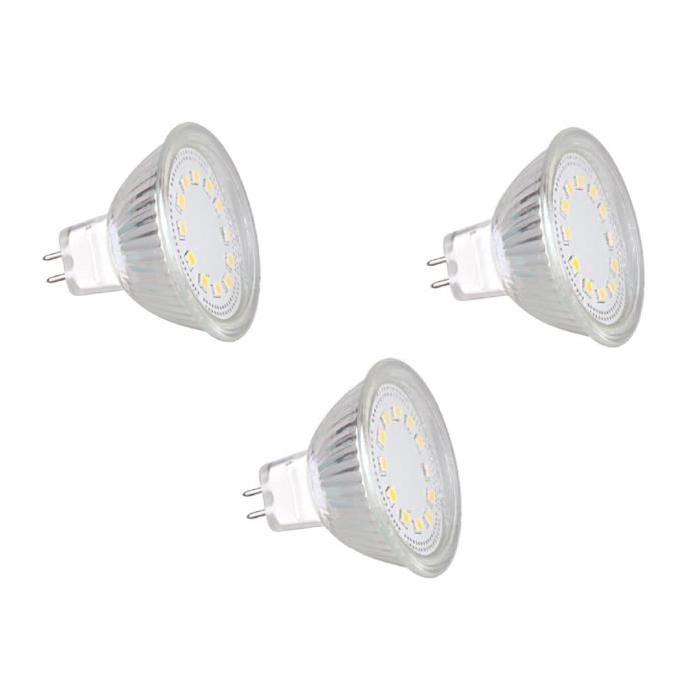 XQ-LITE Lot de 3 ampoules LED MR16 GU5,3 3 W équivalent a 28 W