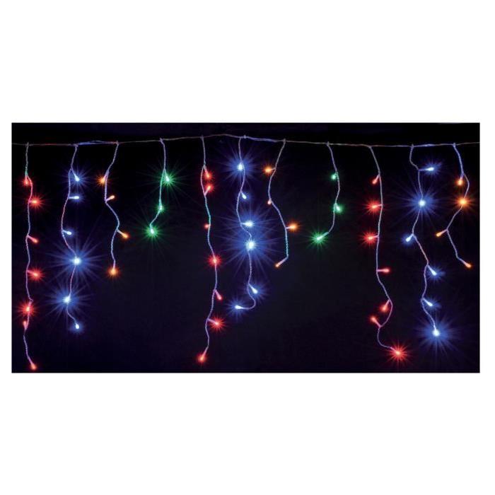 Guirlande de Noël Stalactite intérieure 100 LED multicolore 1,95 x 0,56 m