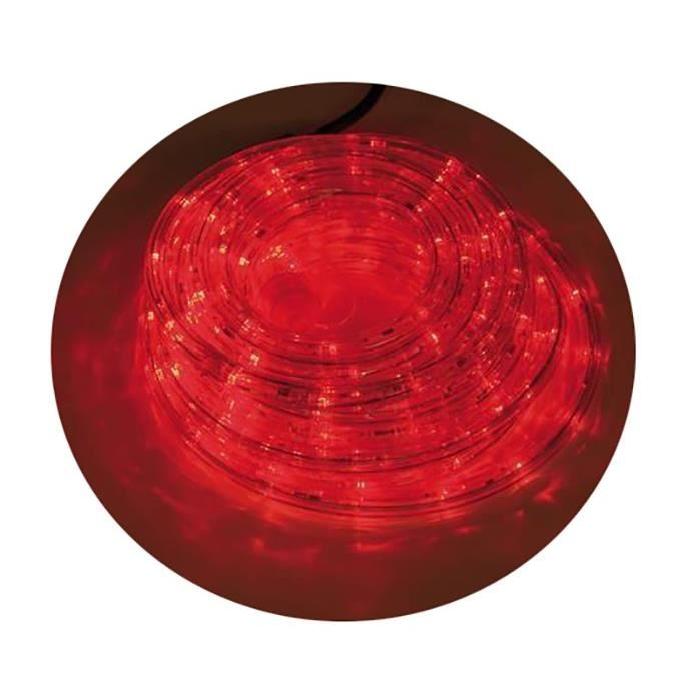 Guirlande de Noël lumineuse intérieure Cordon rouge en PVC L 8 m