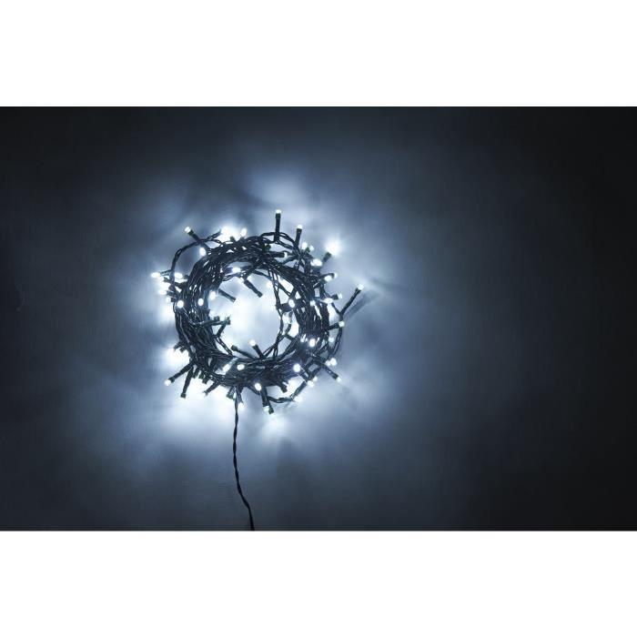 Guirlande de Noël lumineuse intérieure blanc en PVC L 5 m