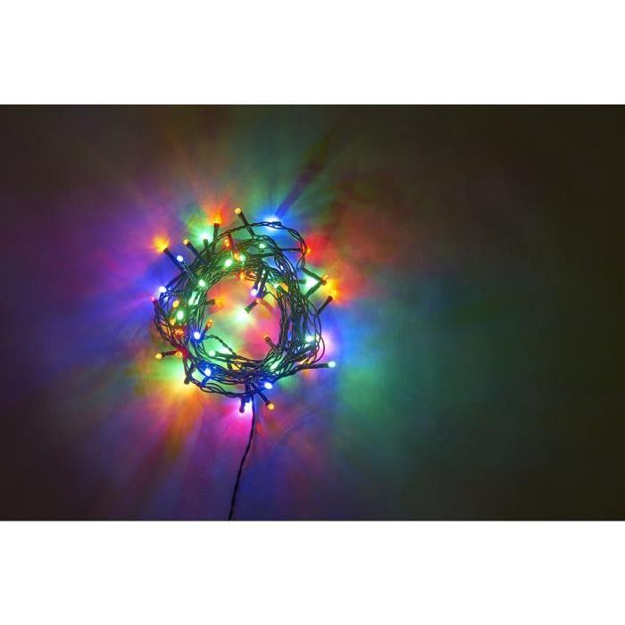 Guirlande de Noël lumineuse intérieure multicolore en PVC L 5 m