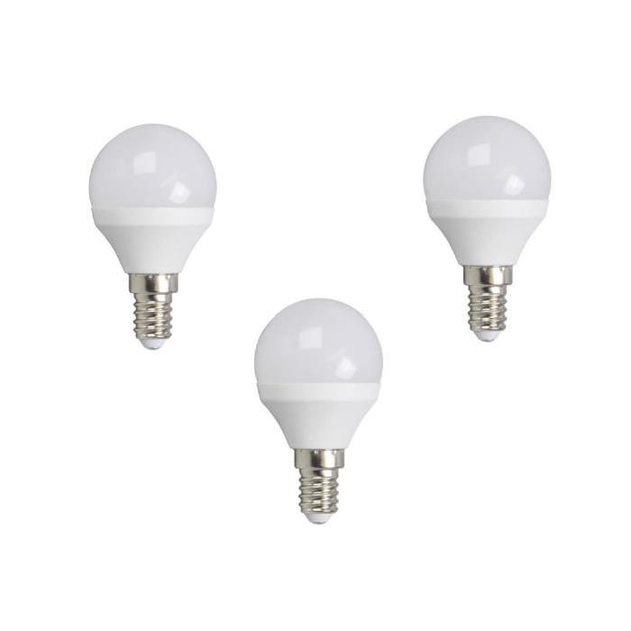 XQ-LITE Lot de 3 ampoules LED E14 globe 3 W équivalent a 25 W