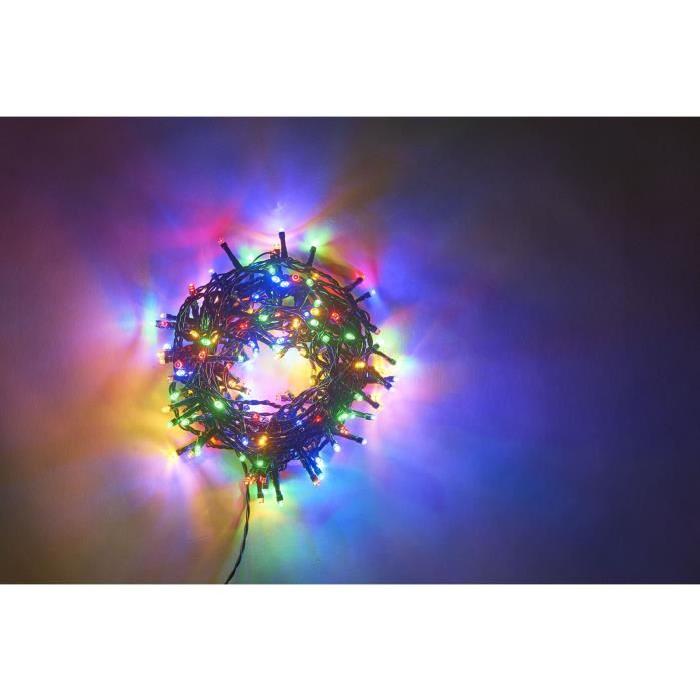 Guirlande de Noël lumineuse intérieure multicolore en PVC Ř 5 mm