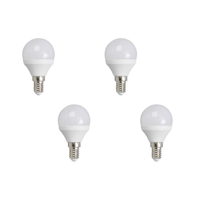 XQ-LITE Lot de 4 ampoules LED E14 globe 3 W équivalent a 25 W