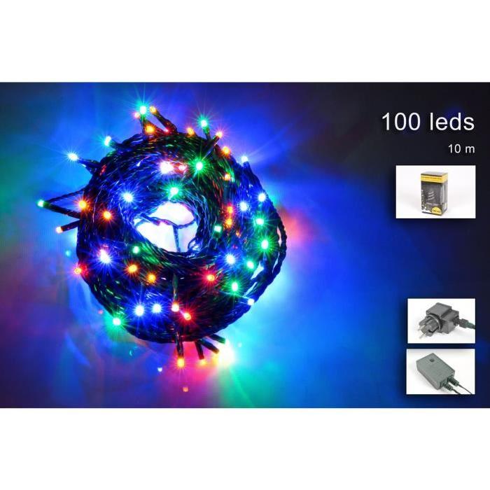 Guirlande de Noël lumineuse intérieure multicolore en PVC 30 m