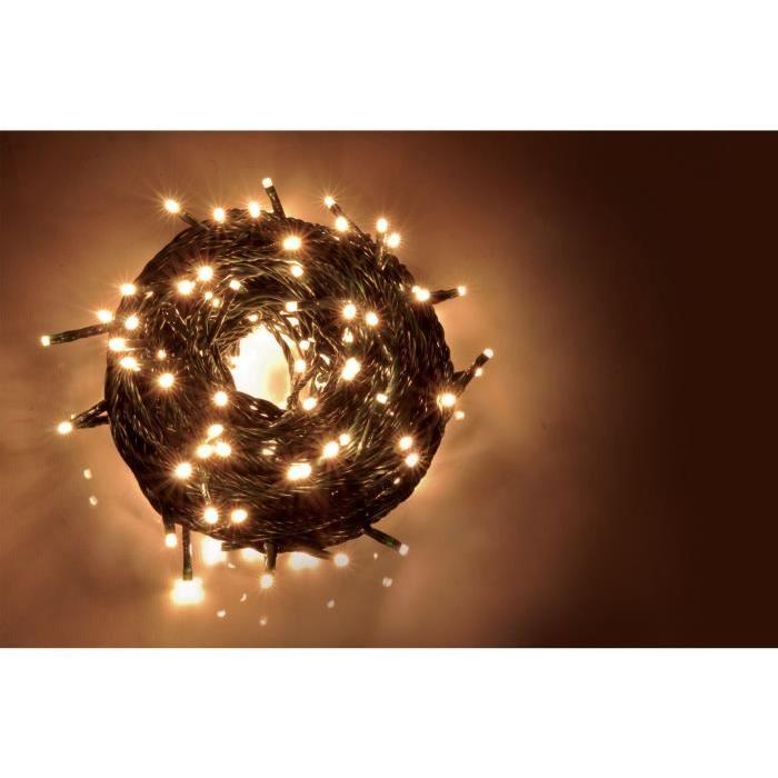 Guirlande de Noël lumineuse intérieure blanc en PVC 31 V