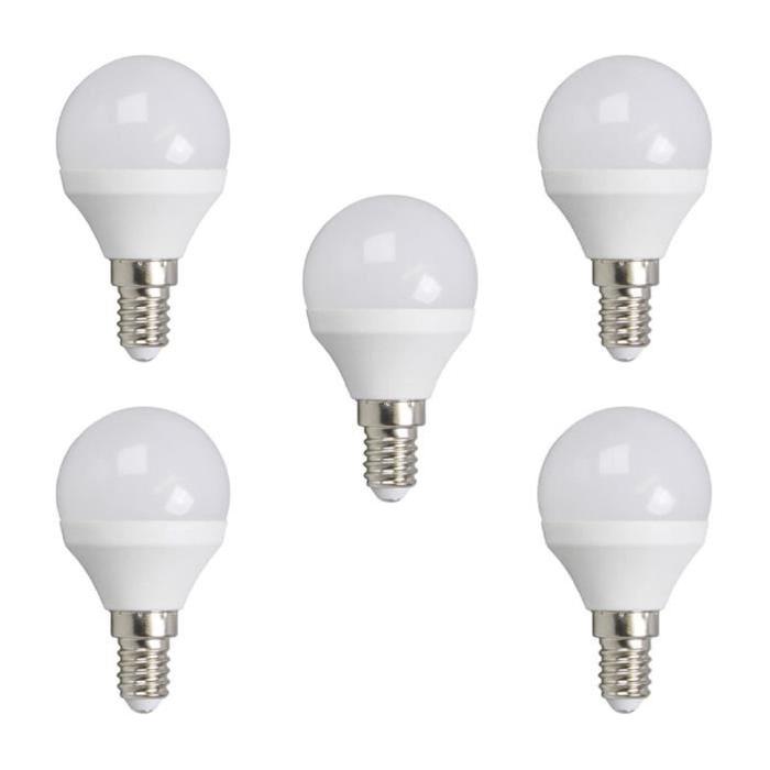 XQ-LITE Lot de 5 ampoules LED E14 globe 3 W équivalent a 25 W