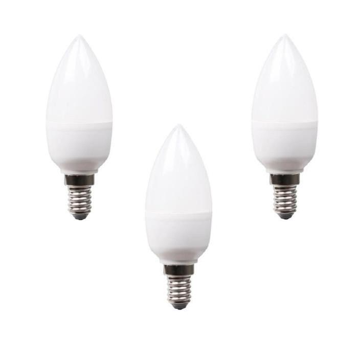 XQ-LITE Lot de 3 ampoules LED E14 flamme 4 W équivalent a 30 W