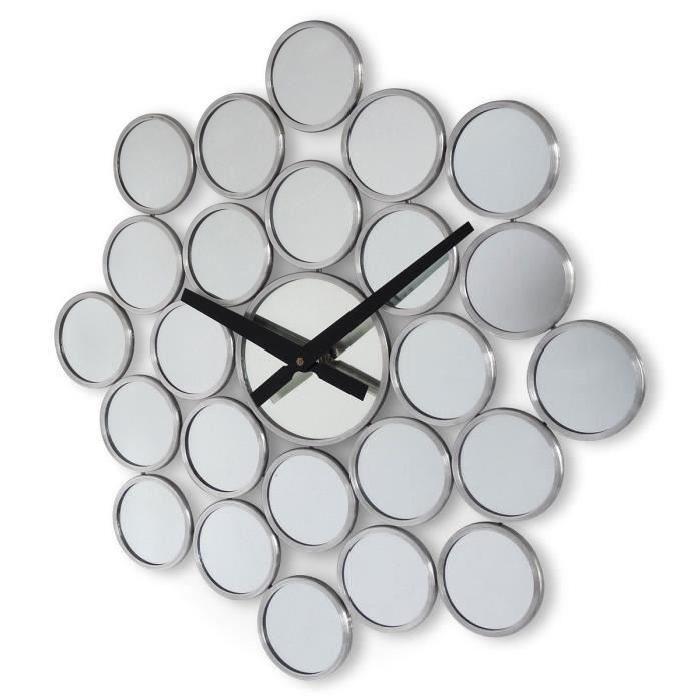 IMMANENCE Horloge murale miroir Ř37cm