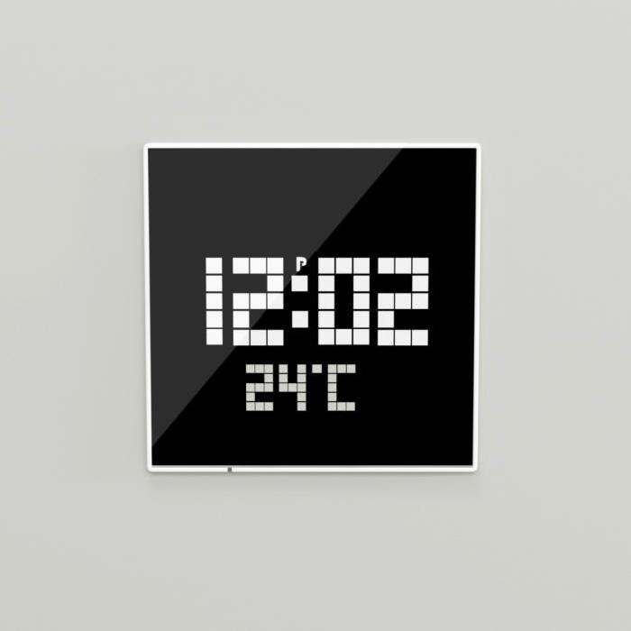 PICOT Horloge a LED Ř24 cm noir et blanc