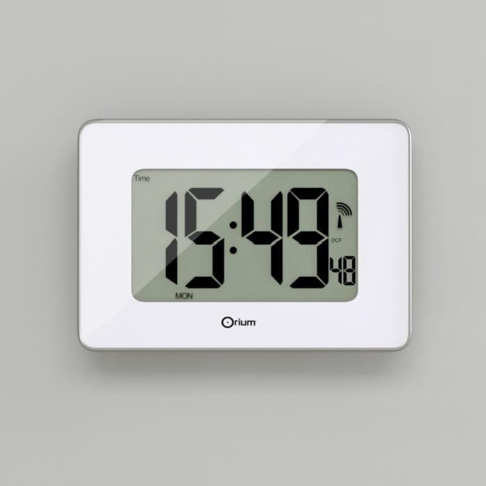 RC SENSITIVE Horloge digitale 28x19,5 cm blanc et noir